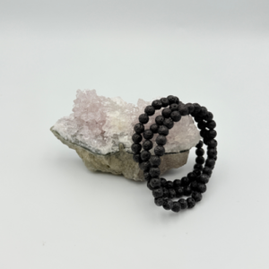 Lava kogel armband 6 mm