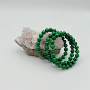Malachiet kogel 8 mm armband