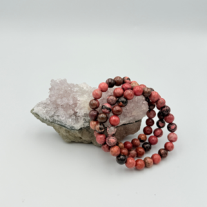 Rhodoniet kogel 8 mm armband