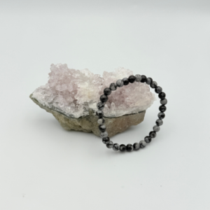 Sneeuwvlok Obsidiaan kogel 6 mm armband