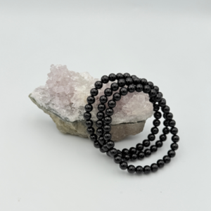 Zwarte Toermalijn kogel 6 mm armband