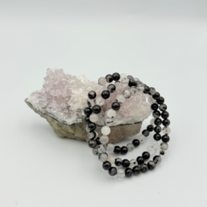 Toermalijn kwarts kogel 6 mm armband
