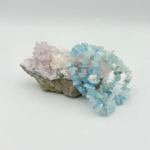 Armband split Aquamarijn