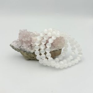 Seleniet kogel armband 8 mm