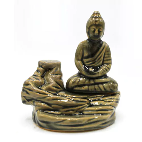 Wierook brander Mediterende Boeddha