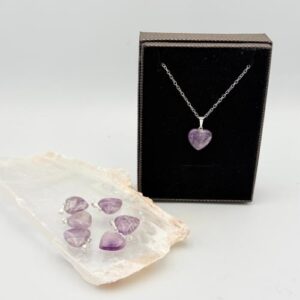 amethist hartje hanger