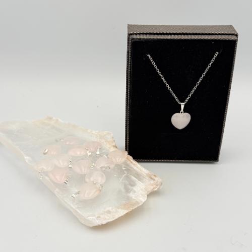 Rozenkwarts hartje hanger