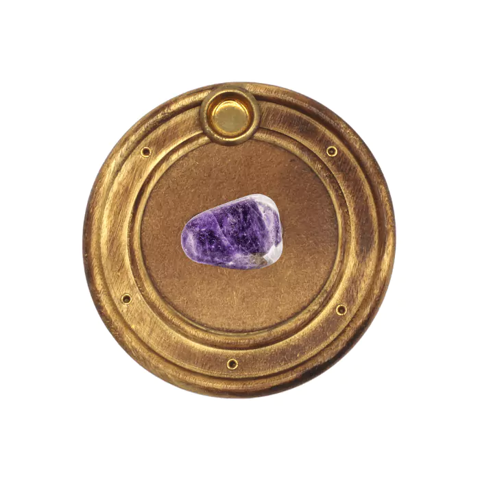 Wierookhouder rond amethist Wierookhouder rond amethist
