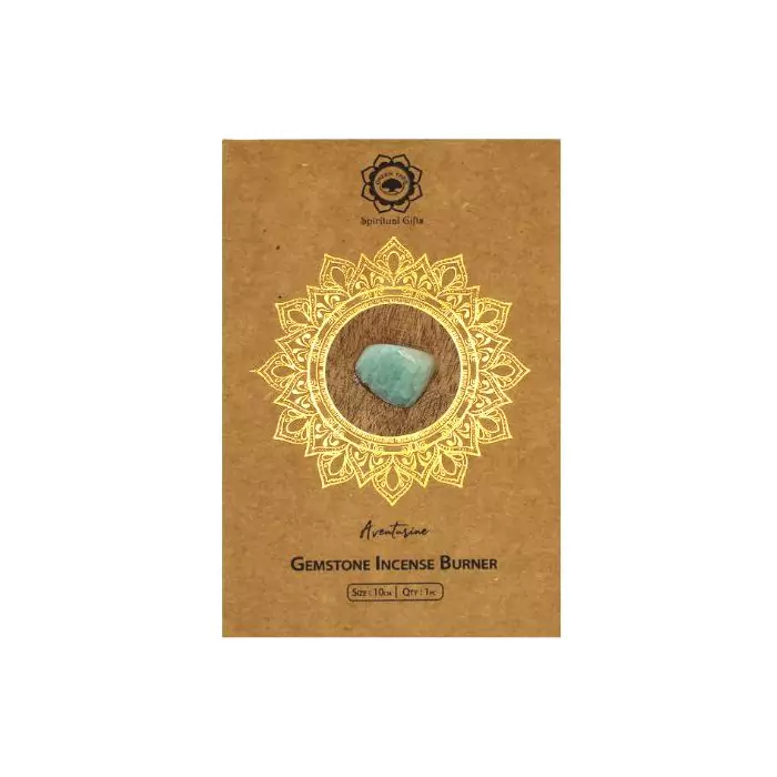 Wierookhouder rond aventurijn 2 Wierookhouder rond aventurijn