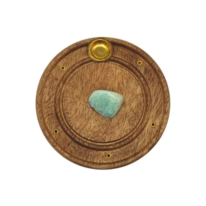 Wierookhouder rond aventurijn Wierookhouder rond aventurijn