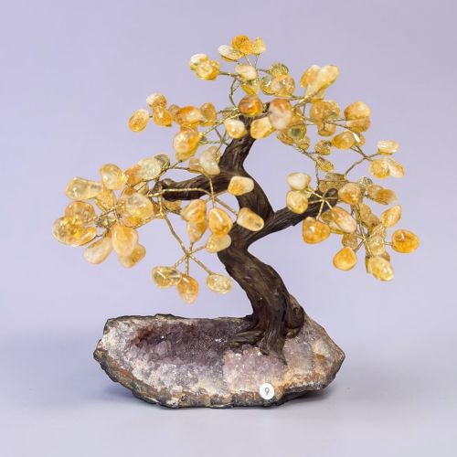 Gebrande amethist edelsteenboom groot nr 9