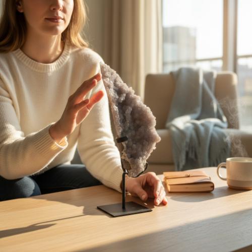 Chalcedone op standaard Chalcedone op standaard