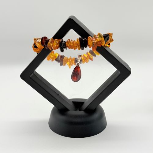 Barnsteen Armband met Hanger Set in Luxe Etalage (nr.813) - Afbeelding 2