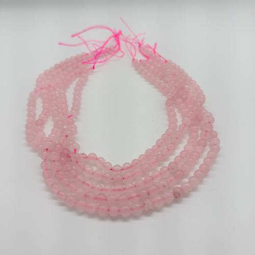 Rozenkwarts Kralensnoer 6 mm – Edelsteen Kralen Streng 38 cm