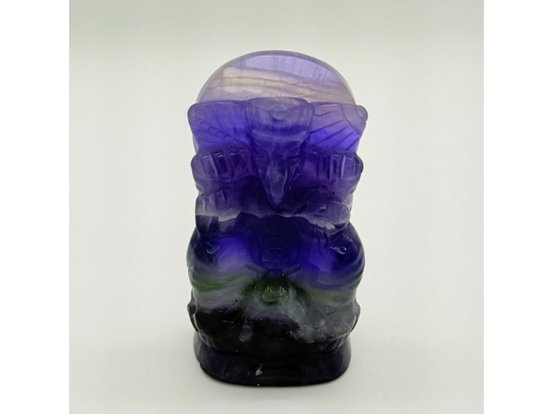 Fluoriet Ganesha (focus, balans, inzicht en geluk) Ca 9.1 cm