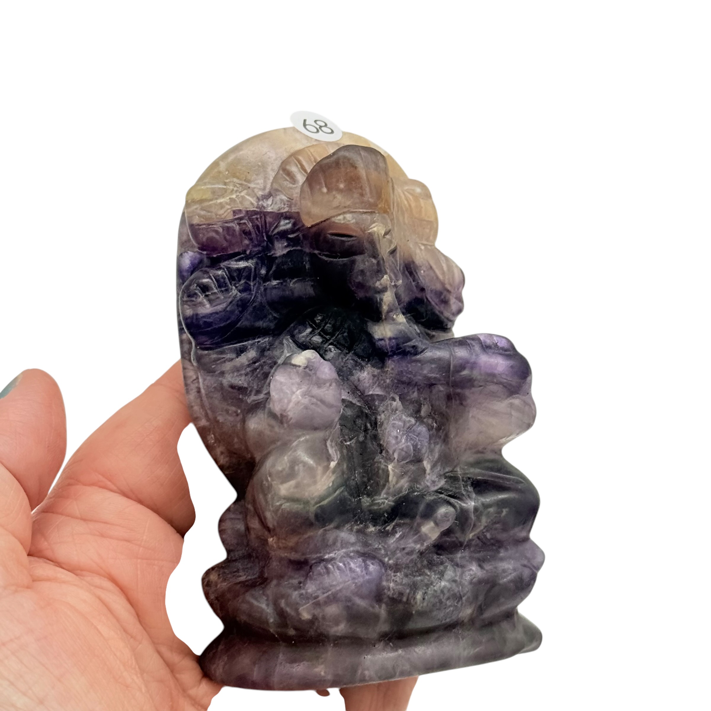 Fluoriet Ganesha - focus, balans Ca 10.5 cm