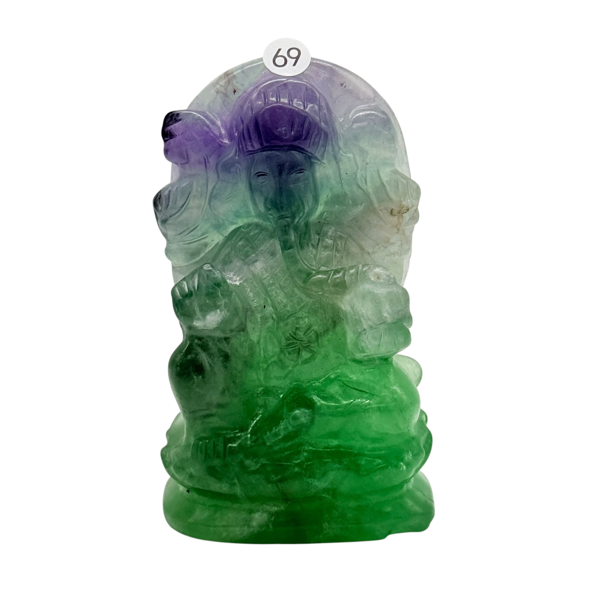 Fluoriet Ganesha - focus, balans Ca 10.5 cm