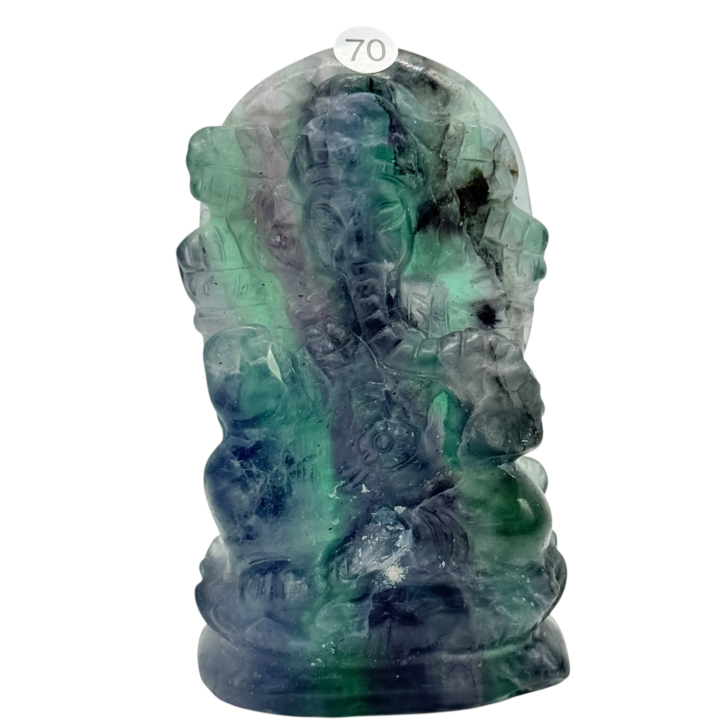 Fluoriet Ganesha - focus, balans Ca 10.5 cm