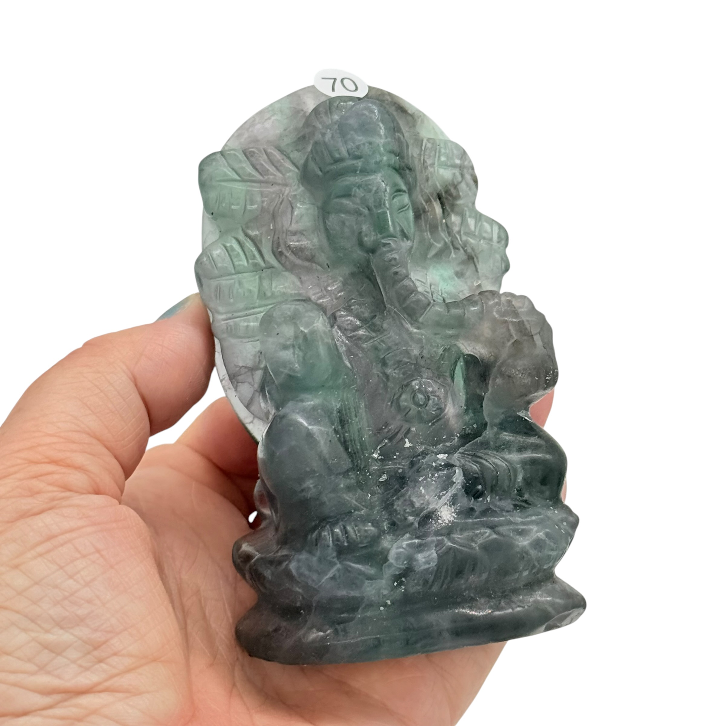 Fluoriet Ganesha - focus, balans Ca 10.5 cm