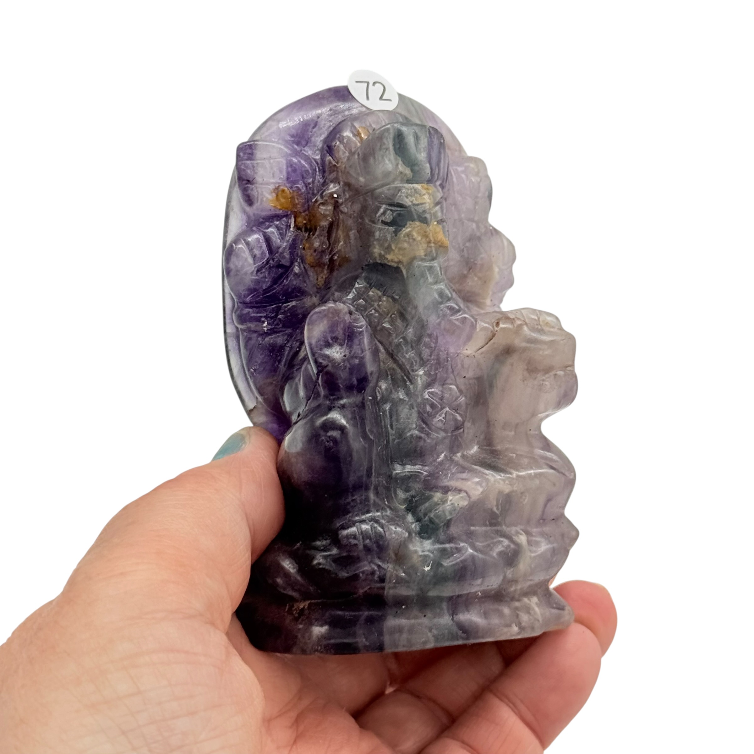 Fluoriet Ganesha - focus, balans Ca 10.5 cm