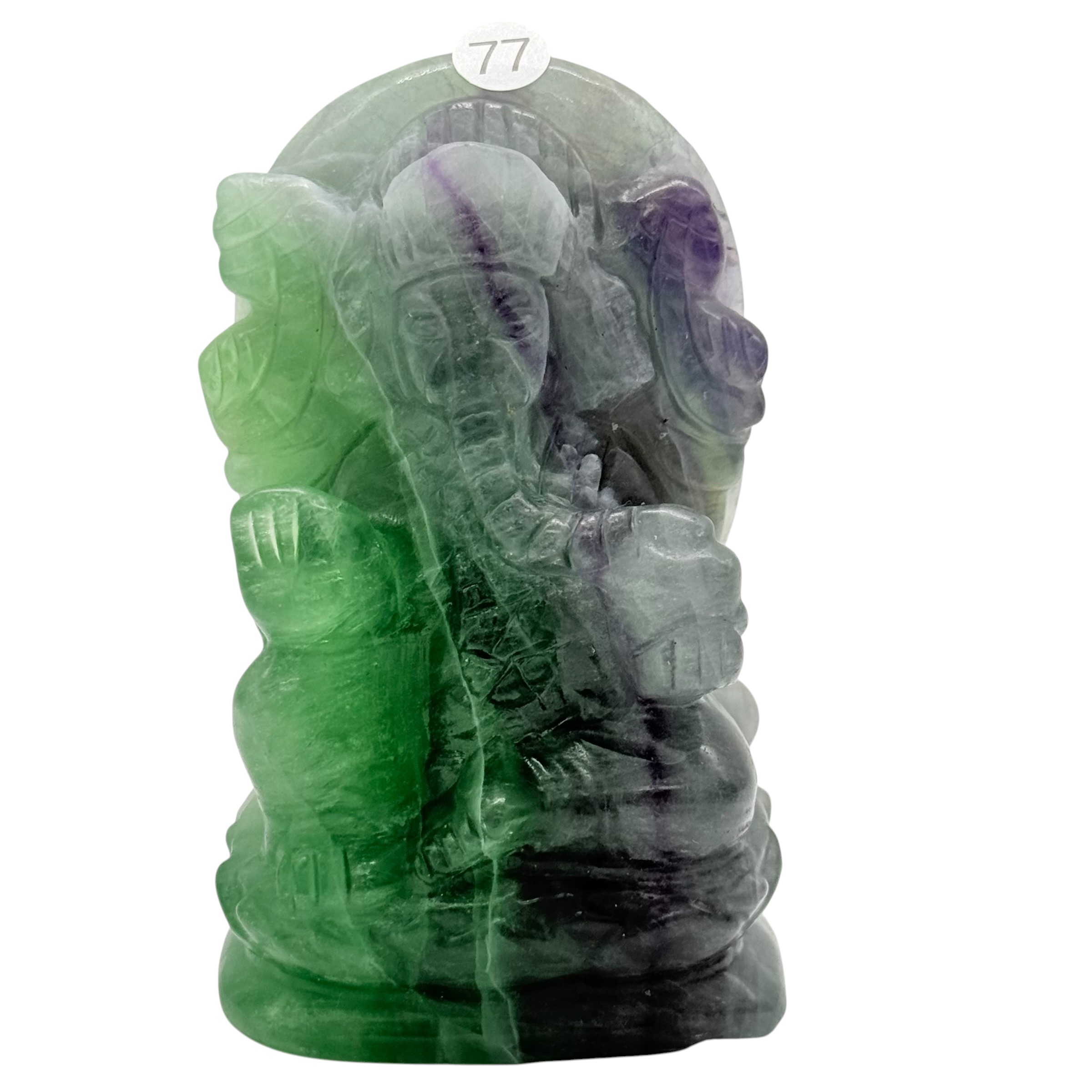 Fluoriet Ganesha - focus, balans Ca 10.5 cm
