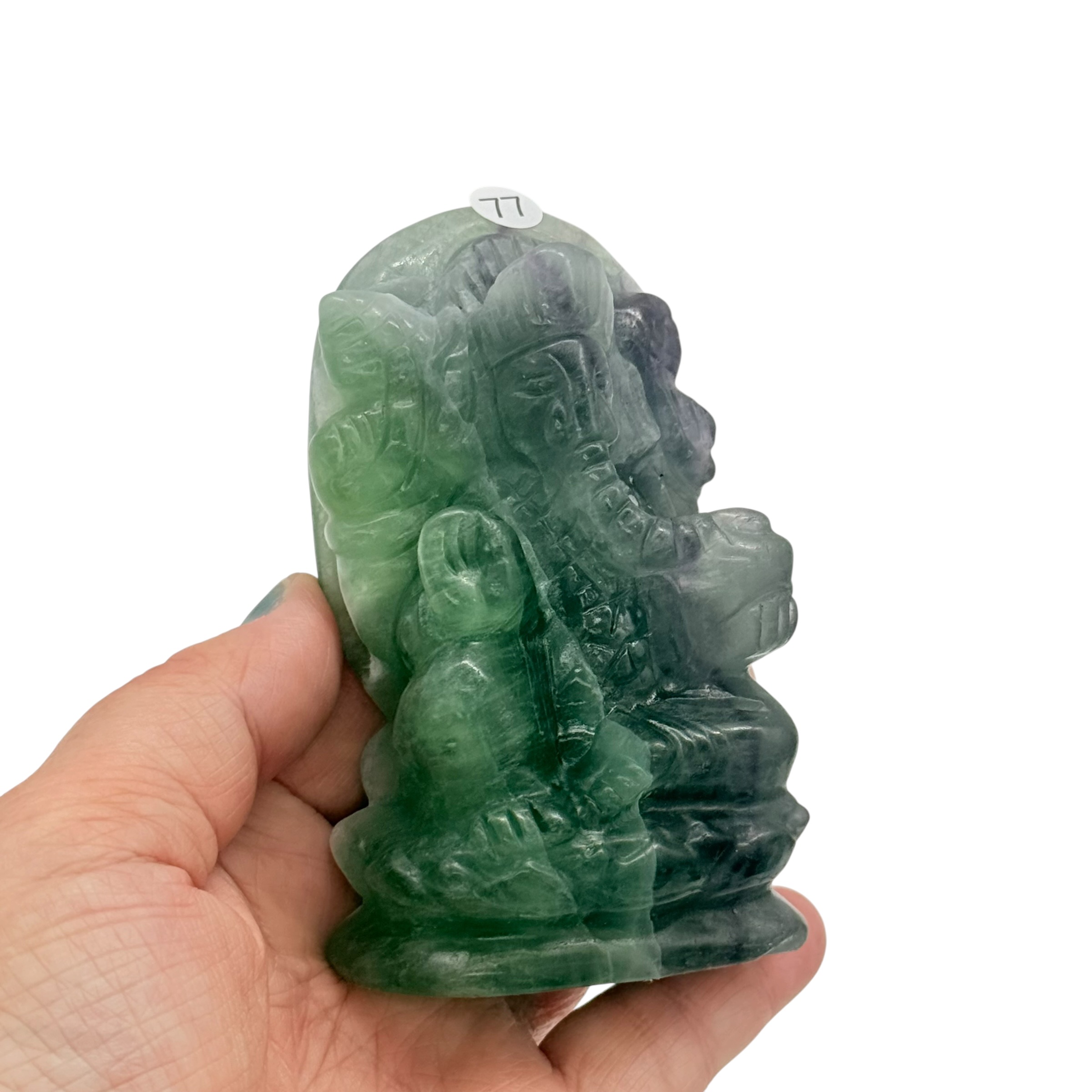 Fluoriet Ganesha - focus, balans Ca 10.5 cm
