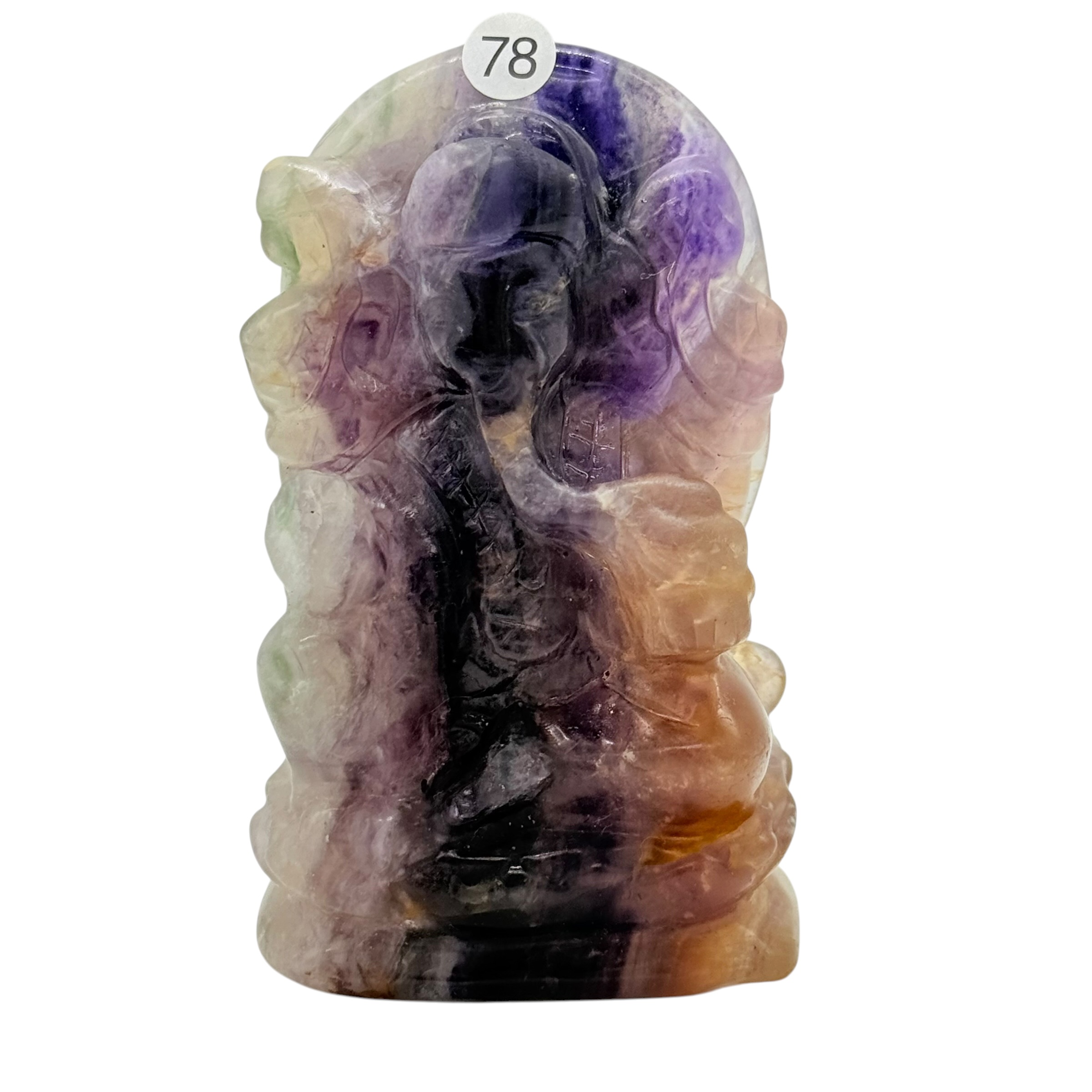 Fluoriet Ganesha - focus, balans Ca 10.5 cm