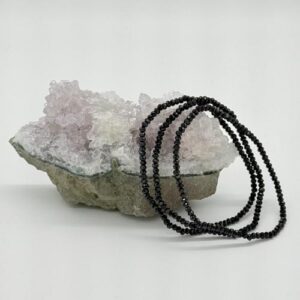 Zwarte Spinel Facet armband 3 mm - Innerlijke Kracht