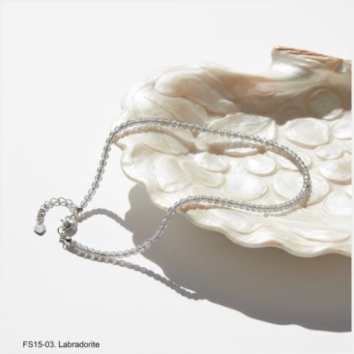 Labradoriet Facet Armband 2 mm – 925 Zilveren Sluiting - Bescherming